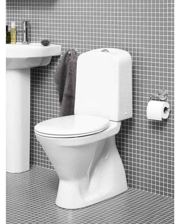WC-pott Nordic3 3500 - peidetud allavooluga - Funktsionaalne Skandinaavia disain standardmõõdus
Kondensvee vaba loputuspaak