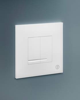 Flush button for fixture XS - wall control panel, square