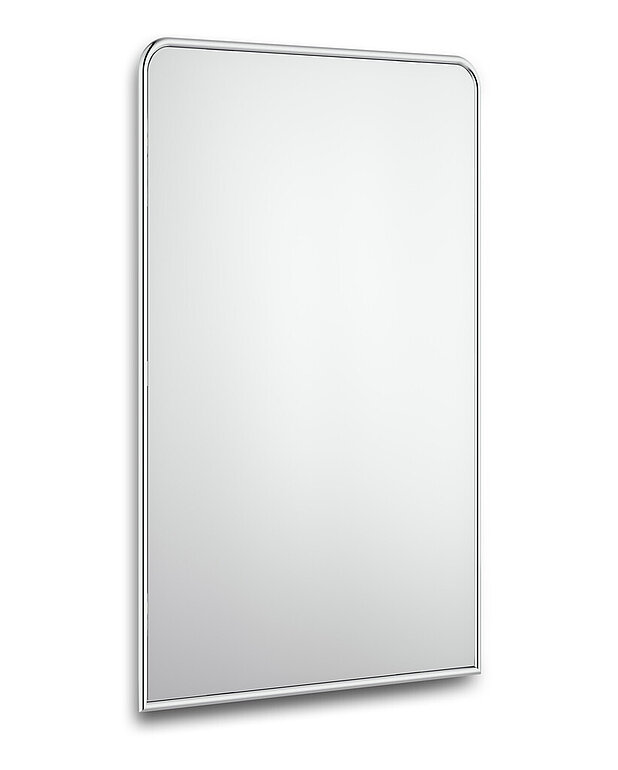 Ducentic mirror, large - Mirror with frame in polished galvanized steel