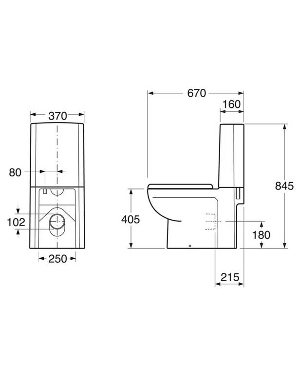 Toilet Artic 4310 - built-in P-trap - 