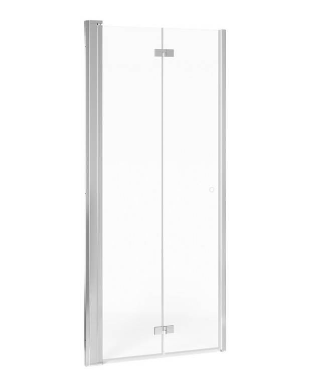 Square Foldable shower door niche set - Foldable door, takes up less space
Polished profiles and integrated door handle
Pre-fitted door profiles for quick and simple installation