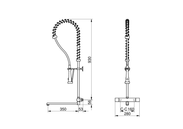 Esihuuhtelusetti New Nautic – termostaatti - Functional, ergonomic design
Hand-held rinsing nozzle that minimizes pressure surges
The nozzle features two different spray patterns