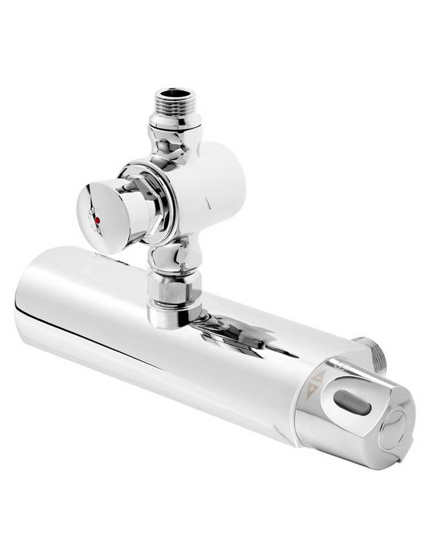 Shower mixer Nautic - Time-set pressure valve (Presto), with adjustable flow 
Safe Touch reduces the heat on the front of the faucet
Maintains even water temperature upon pressure and temperature changes