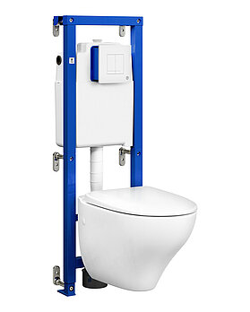All in One – seinasisese paigaldusraamiga, Nautic 1530 WC-potiga ja loputusnupuga