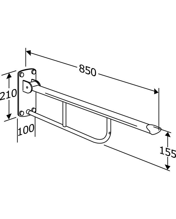 Armrest 1711 - without support leg - Drawing - 1711S.jpg