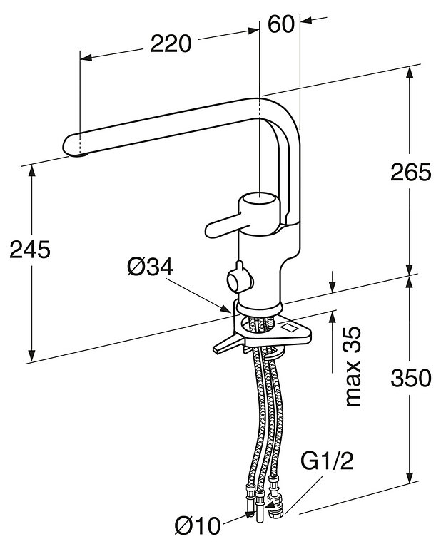 Kitchen mixer Logic - high spout - Drawing - 204996_.jpg