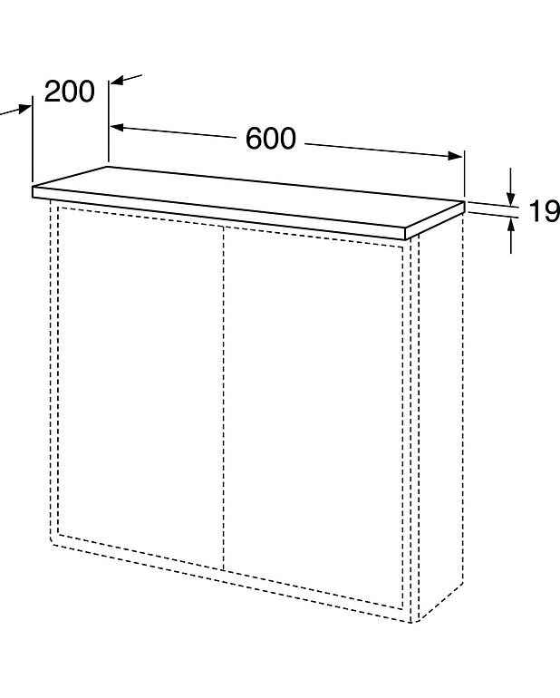 Pöytälevy Graphic - 60 cm, valaistu - Mittapiirros - GB71GCTP6016xx_drawing.jpg
