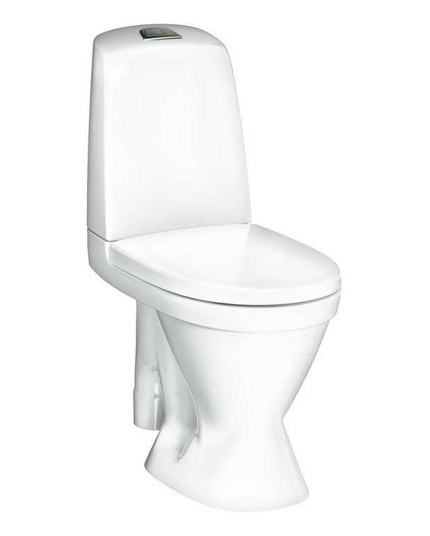 Toilet Nautic 1591 - open S-trap, large footprint, Hygienic Flush - Ceramicplus: quick and eco-friendly cleaning 
With open flush edge for simplified cleaning
Large footprint: covers marks left by old toilets