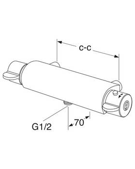 Blandingsbatteri bruser Nordic3 - termostat