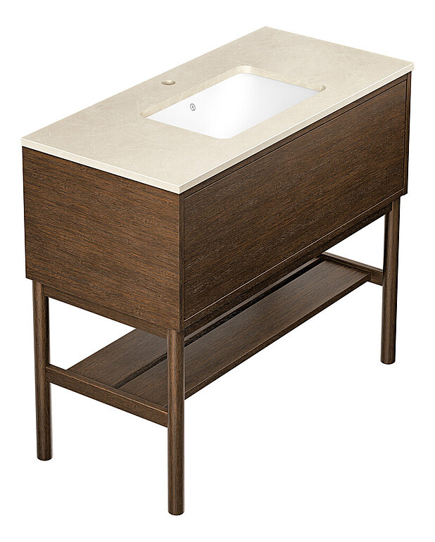 Kommod Ducentic Brun ek - 100 cm - Skapad för Gustavsbergs 200-årsjubileum och hyllar arvet av hantverk och design
Rymligt lådutrymme utan behov av urtag för vattenlåset, vilket ger mer plats för förvaring
Mjukstängande låda med full utdrag ger en komplett överblick över innehållet