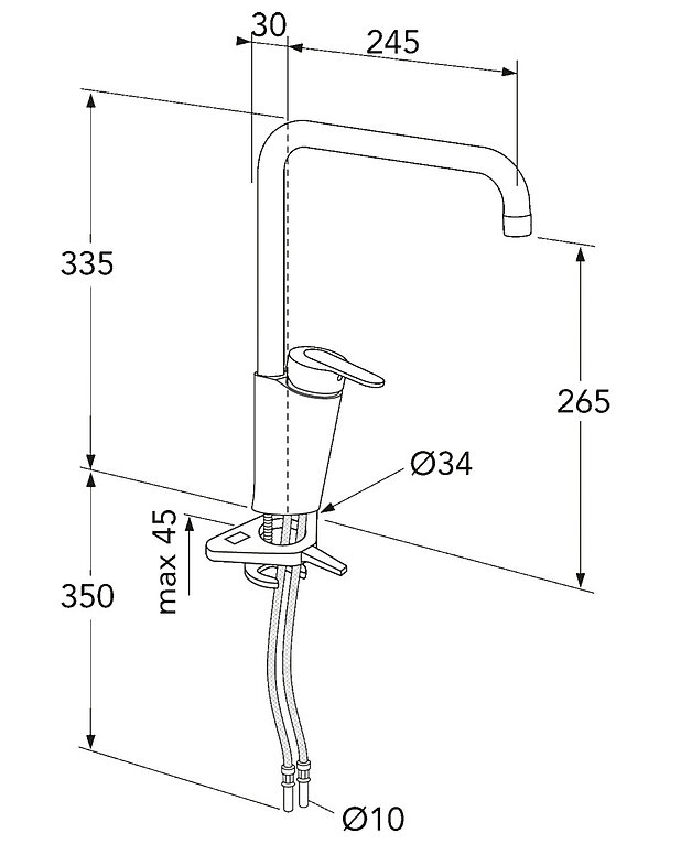 Keittiöhana Nordic Plus - korkea juoksuputki - Mittapiirros - GB41203756_drawing.jpg