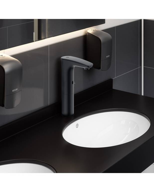 Sensoric 1.0 håndvaskarmatur - Sensor, der sparer vand og energi 
Indeholder mindre end 0,1 % bly
Justerbar komforttemperatur