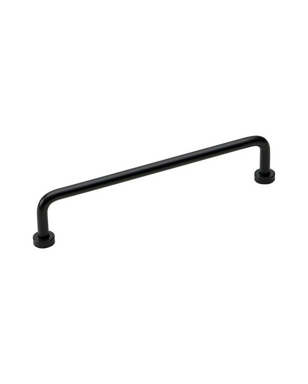 Handle for bathroom cabinet – H8 - Solid brass handle with matt black surface
Also available leather-wrapped