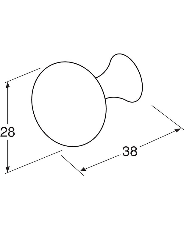 Nuppi kylpyhuoneen kaappiin – K8 - Mittapiirros - GB7199K8xx000.jpg