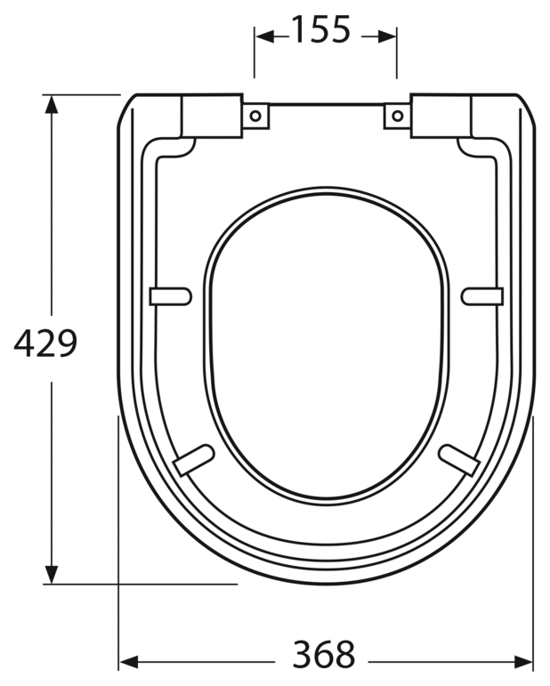 Wc-sæde - Care 9M38 - Passer til væghængt toilet 4G95
Soft Close (SC) for lydløs og dæmpet lukning
Quick Release (QR) beslag, der kan klikkes af for nemmere rengørin