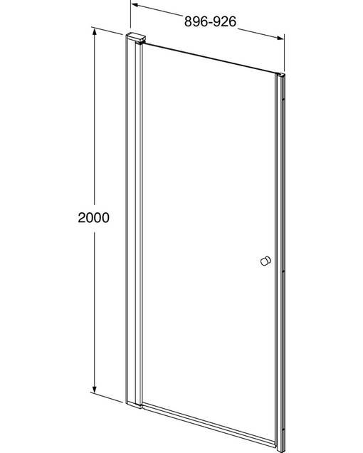 Square shower door niche set - Pre-fitted door profiles for quick and simple installation
Reversible for right/left-hand installation
Polished profiles and door handles