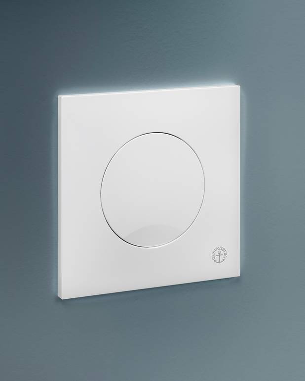 Flush button for fixture XS - wall control panel, round - Manufactured in white plastic
For front installation on Triomont XS
Available in different colours and materials