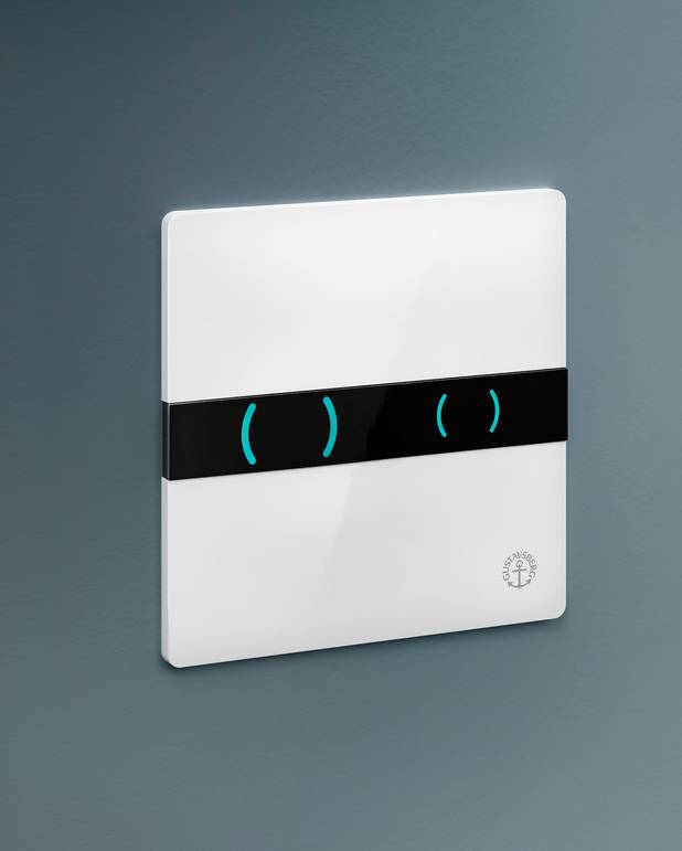 Skalošanas poga XS iebūvējamajam rāmim — sienas vadības panelis ar sensora vadību, balta - Bezskāriena tehnoloģijas skalošana
Izsmalcināts LED apgaismojums jebkādā krāsā pēc izvēles