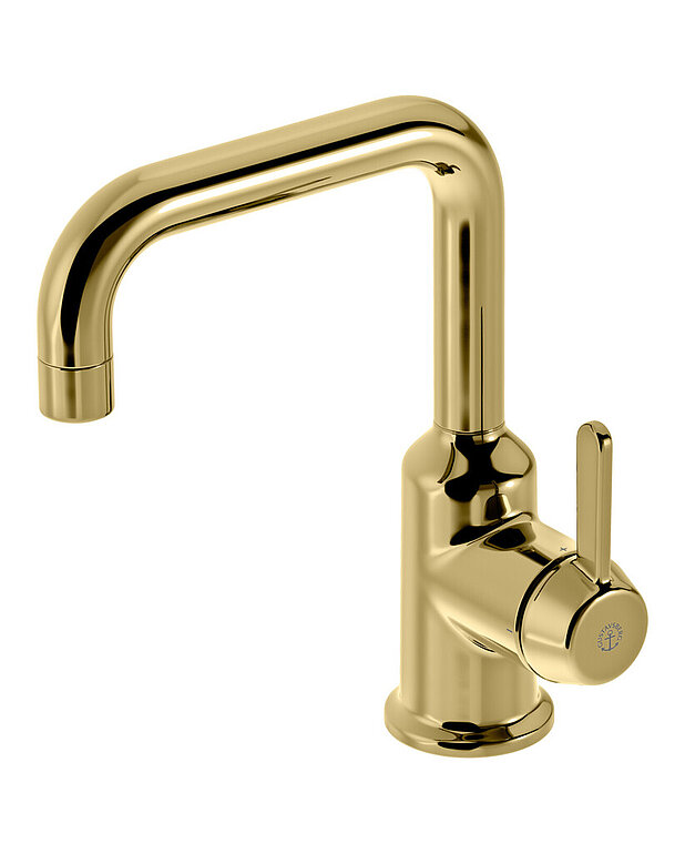 Washbasin mixer Ducentic - Created for the 200 year anniversary of Gustavsberg, celebrating the heritage of caftsmanship and design
Swiveling spout, can be locked at 0, 60 or 110 degrees
Contains less than 0.1% lead