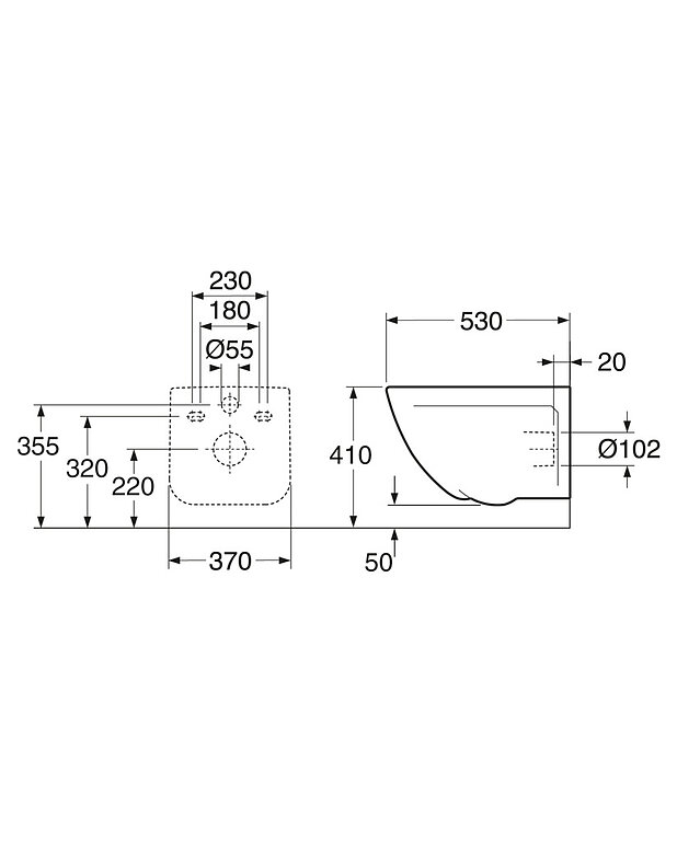 Wall hung toilet Artic 4330 - Drawing - 4330S.jpg