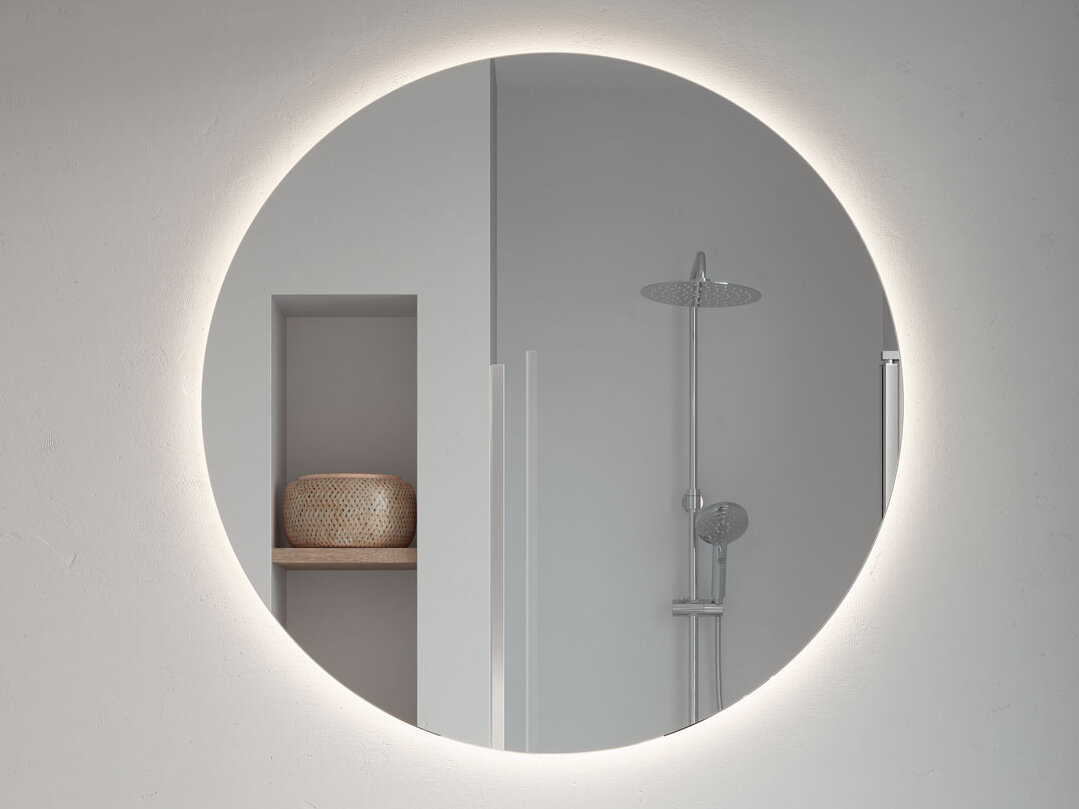 Round mirror with backlight
