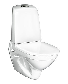 Vägghängd toalett Nautic 1522 - med cistern, Hygienic Flush - first