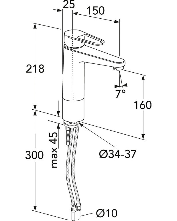 Washbasin mixer New Nautic, High - Drawing - WEB_GB41216245_Drawing.jpg