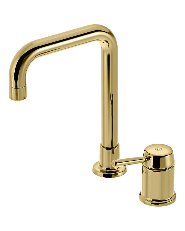 Washbasin mixer Ducentic - Created for the 200 year anniversary of Gustavsberg, celebrating the heritage of caftsmanship and design
Swiveling spout, can be locked at 0, 60 or 110 degrees
Contains less than 0.1% lead