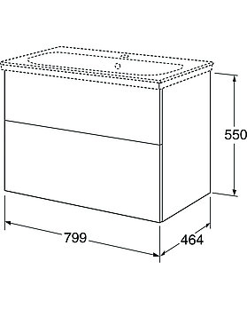 Baderomsskap Artic  80 cm