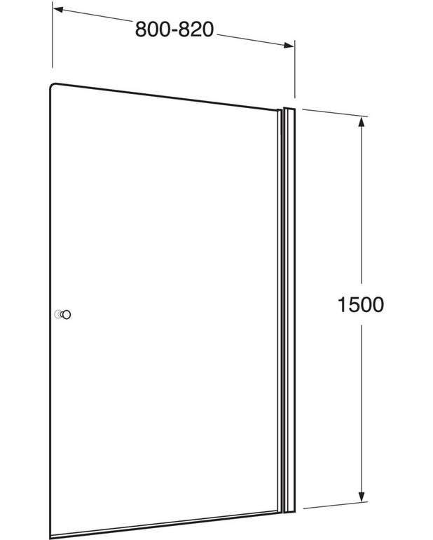 Badekarsvæg LB - forkromede profiler - Hærdet sikkerhedsglas af højeste kvalitet
Clear glass sikrer en hurtig og miljøvenlig rengøring
Kan åbnes 180Â°