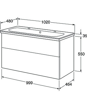 Bathroom cabinet Artic - 100 cm