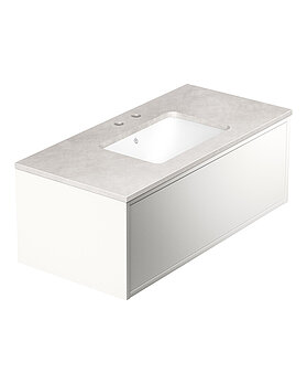 Ducentic servantskap, 100 cm, hvitt