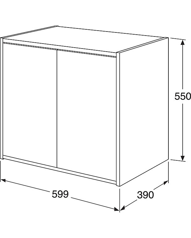 Seinakapp Artic – 60 x 39 cm - Vaikselt sulguvad uksed
Saab paigaldada ülemise kapina või jalgadega raamile
Kinnitussüsteem, mis on lihtsalt ja kiiresti seinale paigaldatav ning õigesse asendisse reguleeritav