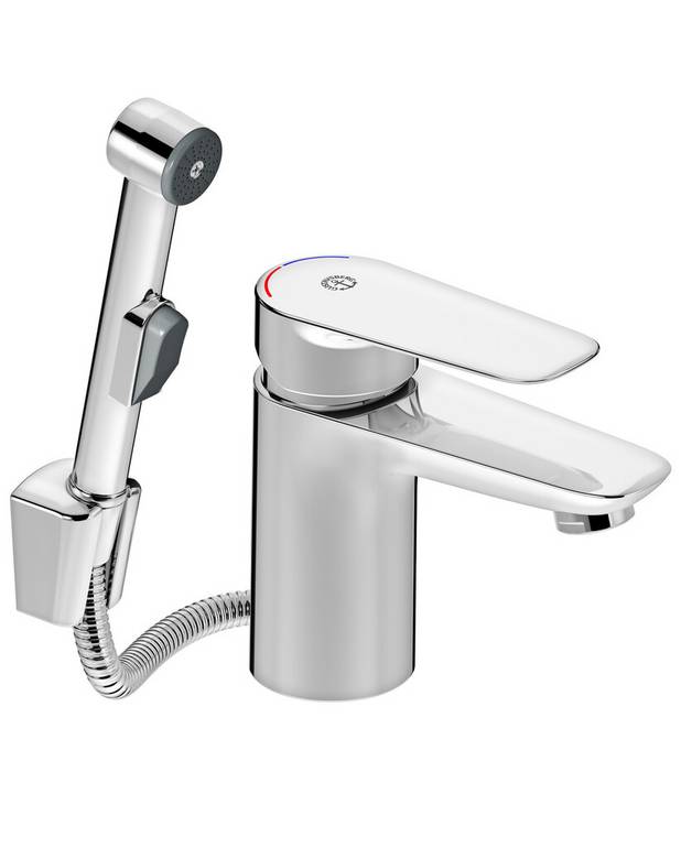 Washbasin mixer Atlantic - Lever with clear color marking for hot and cold
Soft move, technology for smooth and precise handling
Adjustable max temperature for scald protection