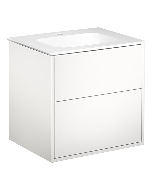 Skapītis Artic – 60 cm - Porcelāna izlietne ar modernu dizainu un plašām virsmām visiem jūsu piederumiem
Pop-up sifons ar viedo tīrīšanas funkciju
Izgatavots no mitruma izturīgiem materiāliem