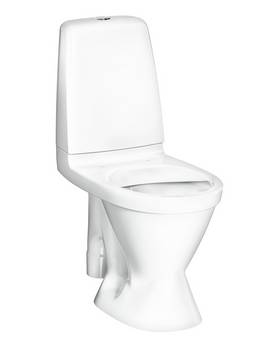 Toalettstol Public 6691 - öppet s-lås, stor fot, Hygienic Flush