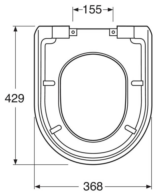  - Fits wall hung toilet 4G95
Soft Close (SC) for quiet and soft closing
Quick Release (QR) easy to take off for simplified cleaning