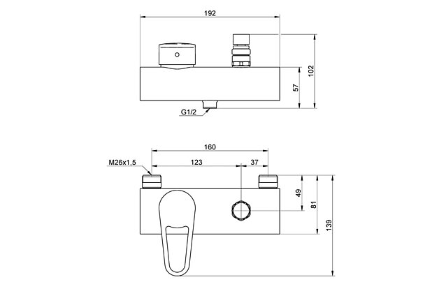 Wash trough mixer New Nautic - Singel lever - Grip-friendly lever with clear color marking for hot and cold water
With vacuum valve and check valves in the inlets
Eco-stop, adjustable maximum flow limitation