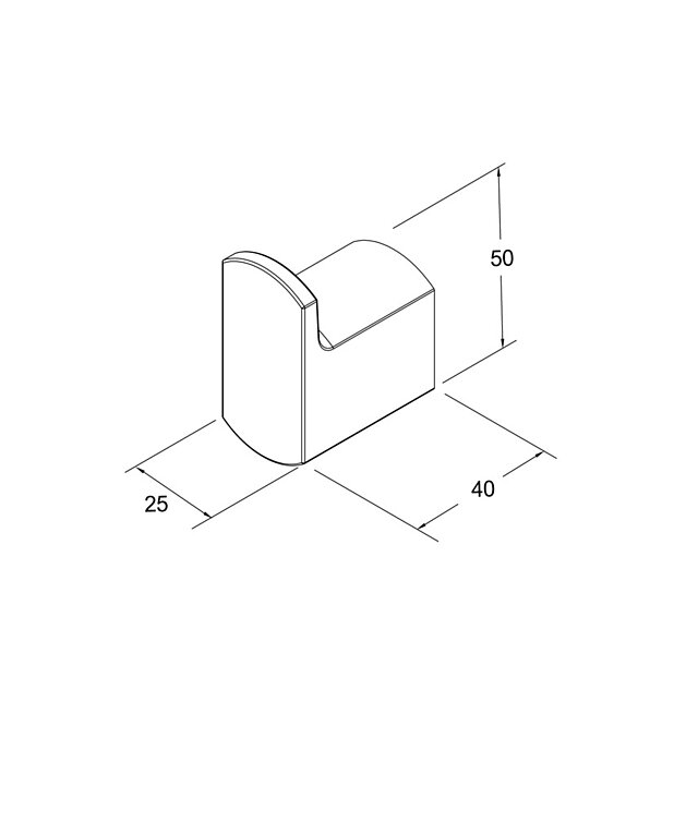 Pyyhekoukku Square - Mittapiirros - GB41103904_Square_Towel_hook_drawing.jpg