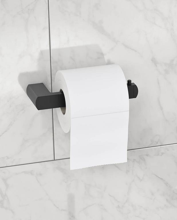 Toalettpapirholder kvadratisk - Eksklusive design med rette linjer og avrundede hjørner
Kan skrus fast eller limes
Laget i messing