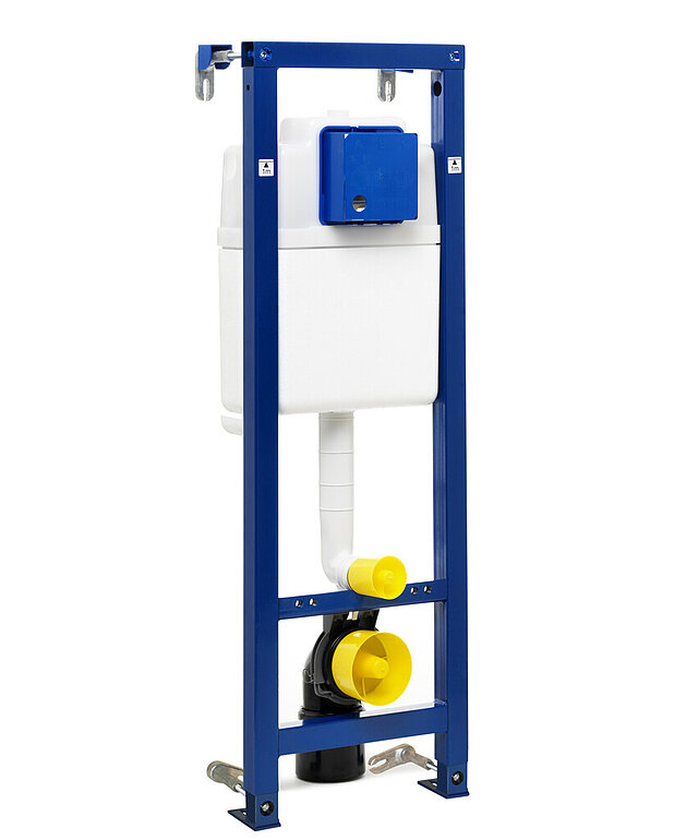Fixture Triomont XS - for toilet with wall control panel - Flushing can be set to 4/2 l
Large range of flush buttons in different materials and colours
Suitable for installation on a straight wall or in a corner