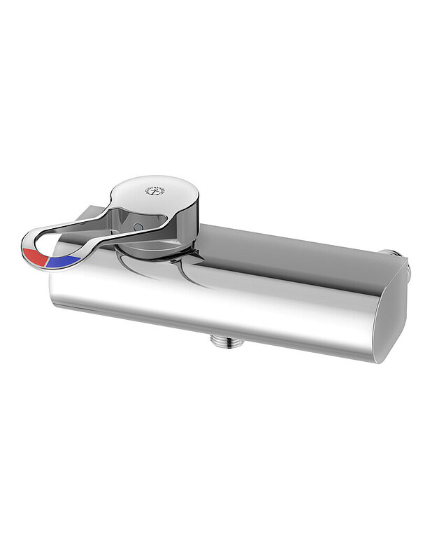 Shower mixer Care - Singel lever - Elongated, grip-friendly lever with clear color marking for hot and cold water
Soft move, ceramic package with smooth and precise operation
Eco-stop, adjustable maximum flow limitation
