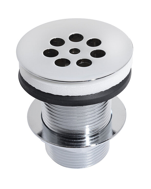 Simple waste - without overflow - Sealed drain valve
Prevents bacterial growth in the washbasin
Fits washbasins up to 65 mm thick