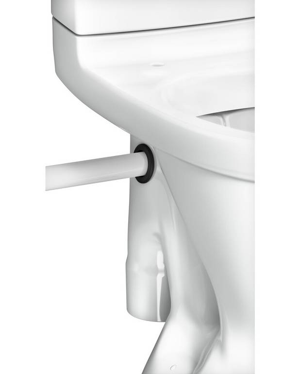 Toilet Nautic 1596 - open S-trap, large footprint, high model, Hygienic Flush - 