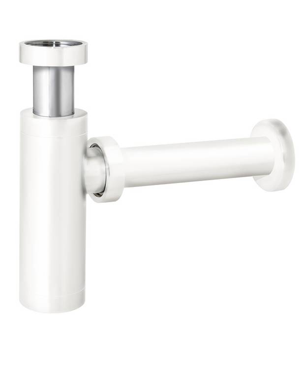 Water trap 3880 - wall connection - Adjustable height and depth
Fits all Gustavsberg sinks
Includes pipe and escutcheon for connection to wall