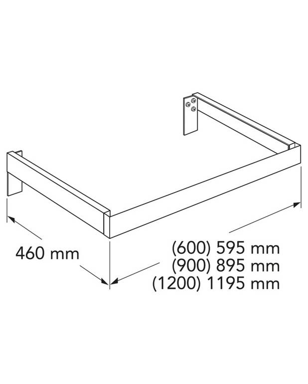 Frontplate til konsollene Nautic og Logic - Pulverlakkert plate
For montering av Nautic eller Logic heldekkende servant
Kompletteres med konsoll 8155 for Nautic og konsoll 8151 for Logic