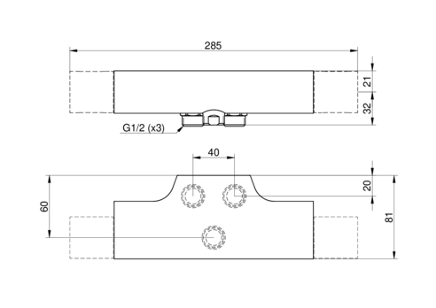 Duschblandare Nya Nautic - termostat, 40 c-c - Måttskiss - Drawing_40_in_ner_ut_ner.pdf