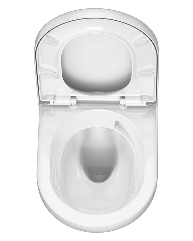 Seinään kiinnitettävä wc-istuin Graphic – HygienicTwist - HygienicTwist – helppo puhdistaa tehokkaan huuhtelun ja avoimen reunan ansiosta