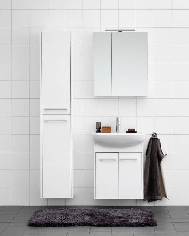 Bathroom cabinet Nordic³ - 60 cm - Complete furniture package with cabinet and sink
Doors with Soft Close for gentle closing
Opening in cabinet for drain pipe to floor