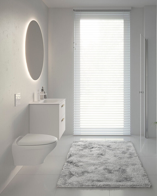 Round mirror wth back light - Back lighted mirror for a pleasant mood light
IP44-class
Dimmable